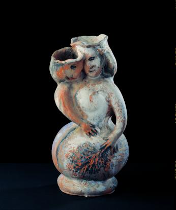 Les Fiancés ou Deux femmes, 1957, Ceramic by Marc Chagall